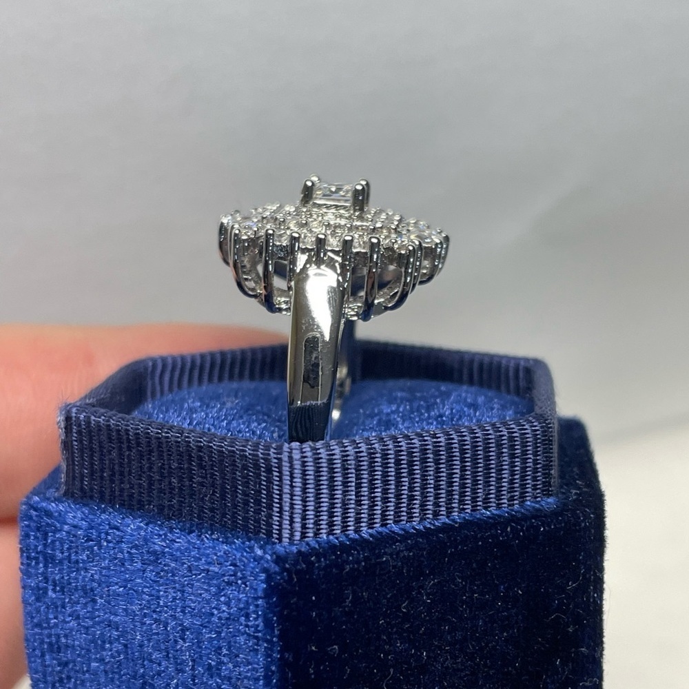 Silver Cluster Statement Ring - Picture 7 of 17